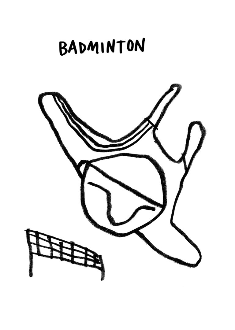 tina mamczur badminton zeichnung